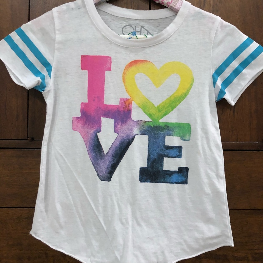 Kids Chaser Brand LOVE Short Sleeve Tee Size 8